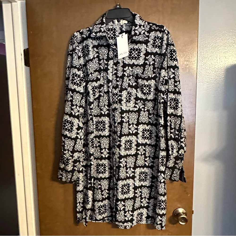 Little Lies Button-Down Shirt Dress